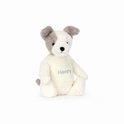 Jellycat Bashful Terrier with Cream Jumper Australia | 154697OEX